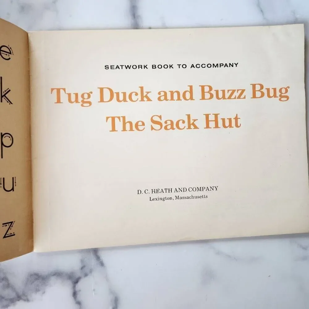 Tug Duck and Buzz Baby the Sack Hut vintage seatwork book 70s softback education